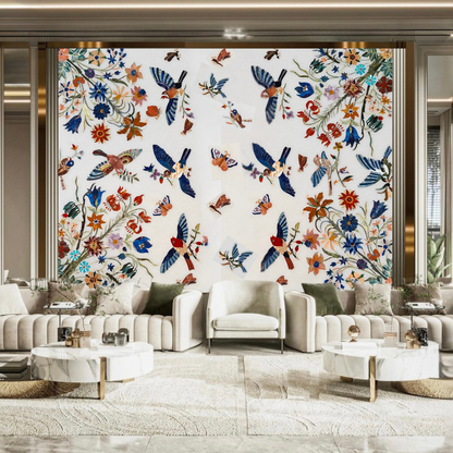 Handcrafted Humming Whisper Nature Inspired Wall Panel